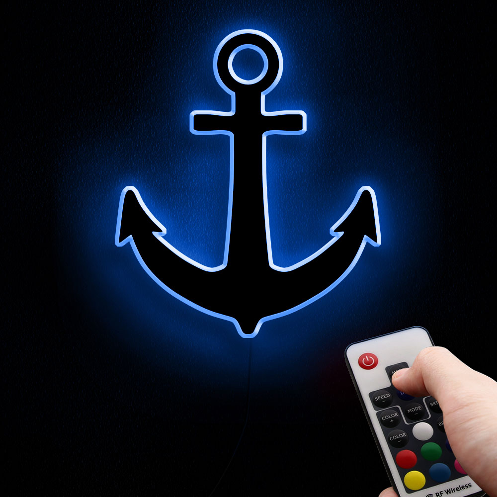 Decor Lighting Anchorage - Anchor Marine Nautical เรือพวงมาลัย LED กระจกแต่ง