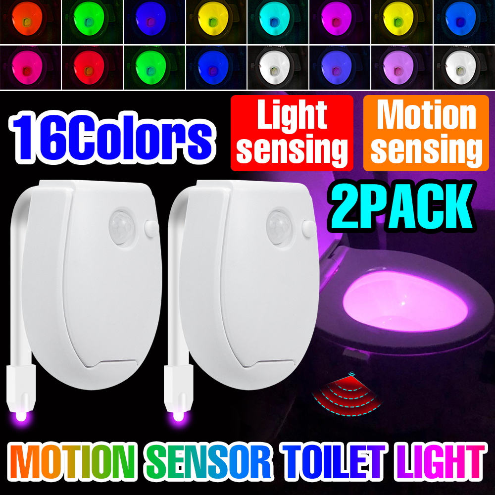 Colour Changing Bulb - ไฟ LED สำหรับห้องน้ำ 2 ชิ้น ชุดไฟส่องโถสุขภัณฑ์อัจฉริยะ