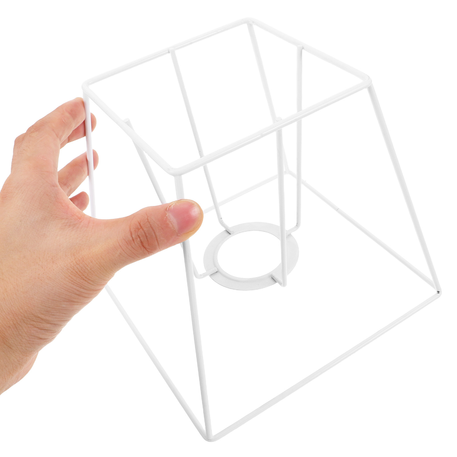 Geometric Lamp Shade - โครงโคมไฟลวดเหล็กรูปทรงเรขาคณิต ทรงสี่เหลี่ยมคางหมู โครงโลหะสำหรับเปลี่ยนโคมไฟ ใช้ได้กับโคมไฟตั้งโต๊ะ โคมไฟข้างเตียง โคมไฟตั้งพื้น