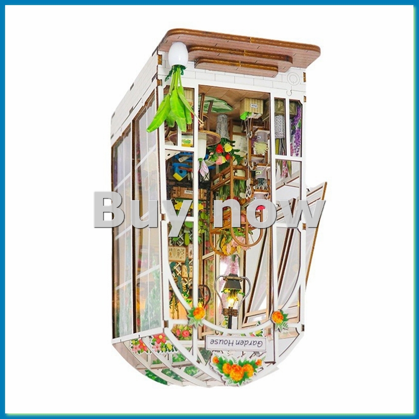 Led Lighting Decor - ชุดทำบ้านจิ๋ว Book Nook พร้อมไฟ LED สำหรับตกแต่งชั้นหนังสือ