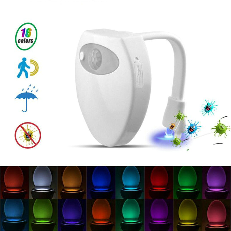 Colour Changing Bulb - USB ชาร์จห้องน้ำ Motion Sensor Light 16สีเปลี่ยน