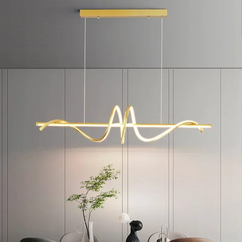 Decor Lighting Fixtures - 2023 ใหม่โค้งโต๊ะรับประทานอาหารโคมไฟ LED จี้ Nordic โมเดิร์นห้องครัวบาร์โคมระย้า