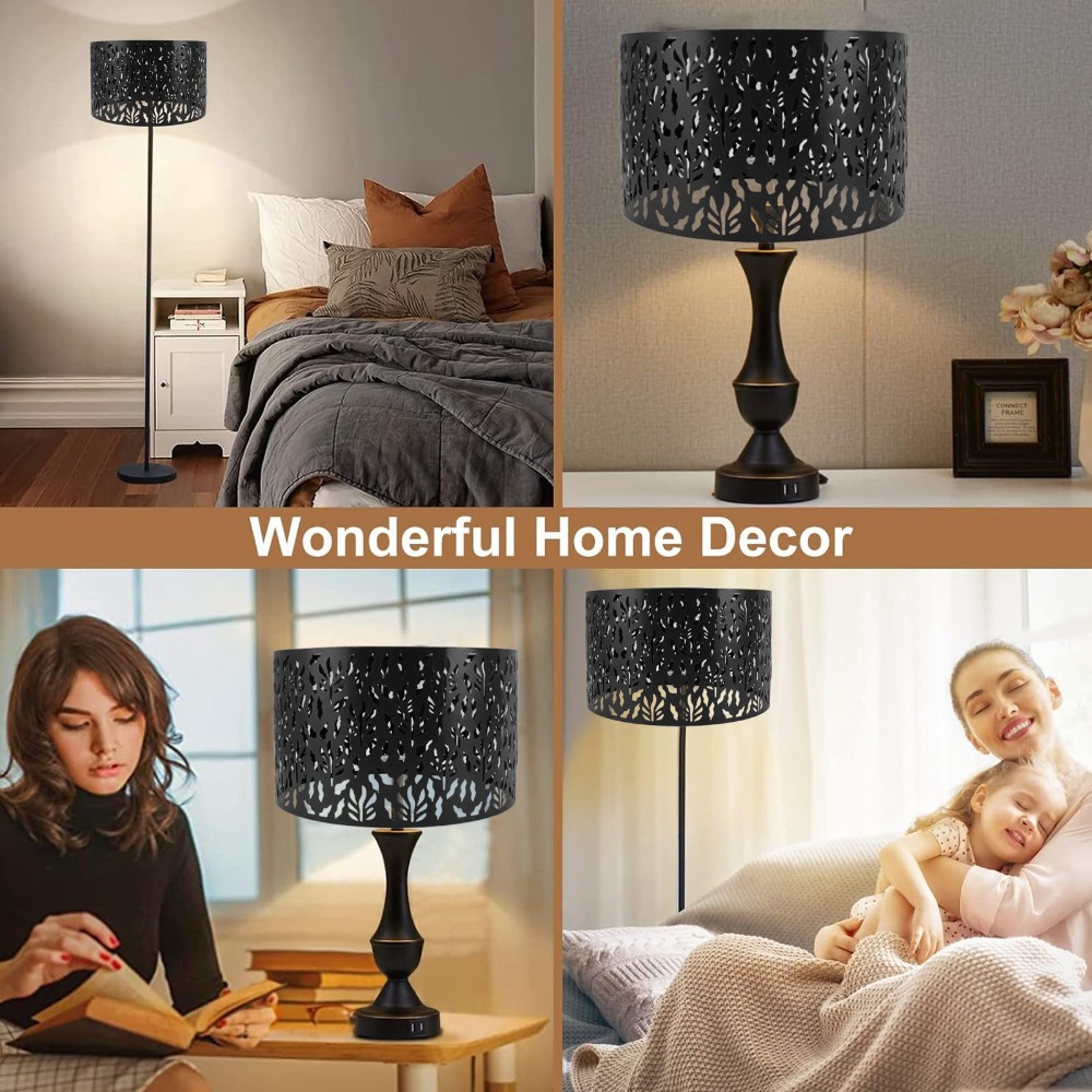 Geometric Lamp Shade - โคมไฟเหล็กเรียบง่าย ลายเรขาคณิต ขนาดกลาง ฝาครอบโคมไฟ โคมไฟติดผนัง โคมไฟตั้งโต๊ะ