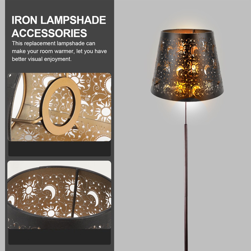 Geometric Lamp Shade - โคมไฟเหล็กเรียบง่าย ลายเรขาคณิต ขนาดกลาง ฝาครอบโคมไฟ โคมไฟระย้า โคมไฟตั้งโต๊ะ