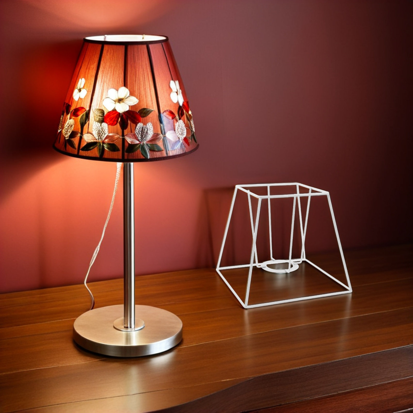 โครงโคมไฟลวดเหล็กทรงเรขาคณิตแบ - Geometric Lamp Shade บทวิจารณ์และราคา