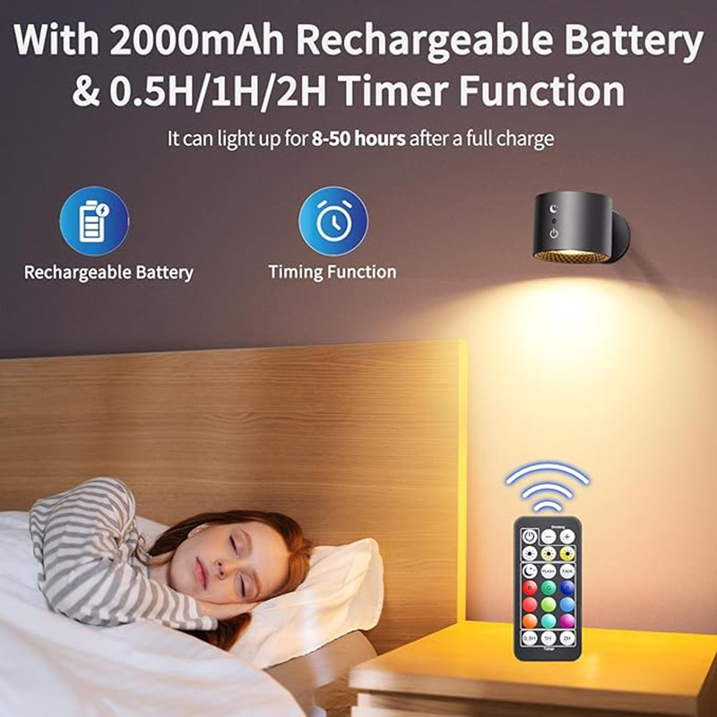 9 สี 360 °   โคมไฟติดผนังหมุนไ - Colour Changing Bulb บทวิจารณ์และราคา