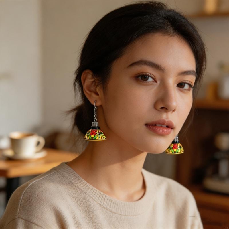 195C ต่างหูดอกไม้ Drop คู่กับโ - Geometric Lamp Shade บทวิจารณ์และราคา