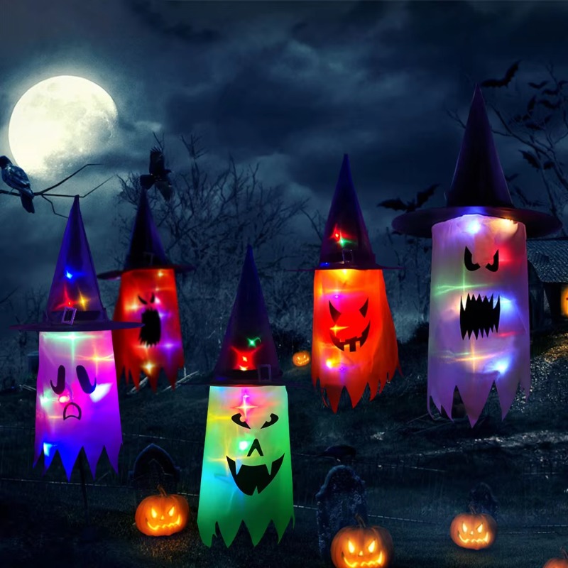 1PC หมวกแม่มดฮาโลวีนสีสันสดใสไ - Led Lighting Decor บทวิจารณ์และราคา