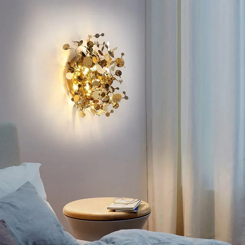 โคมไฟติดผนัง LED สแตนเลสทรงใบไ - Lighting Decoration On Wall บทวิจารณ์และราคา