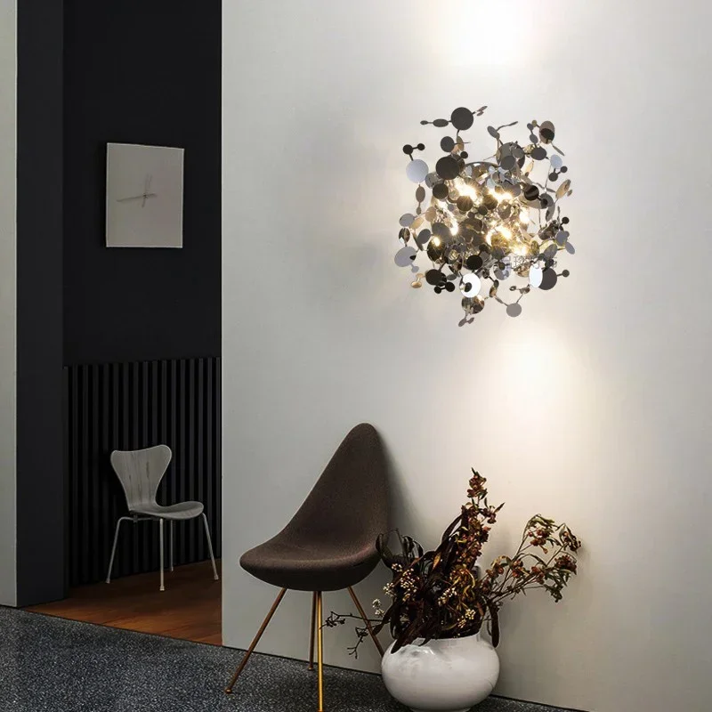 โคมไฟติดผนัง LED สแตนเลสทรงใบไ - Lighting Decoration On Wall บทวิจารณ์และราคา