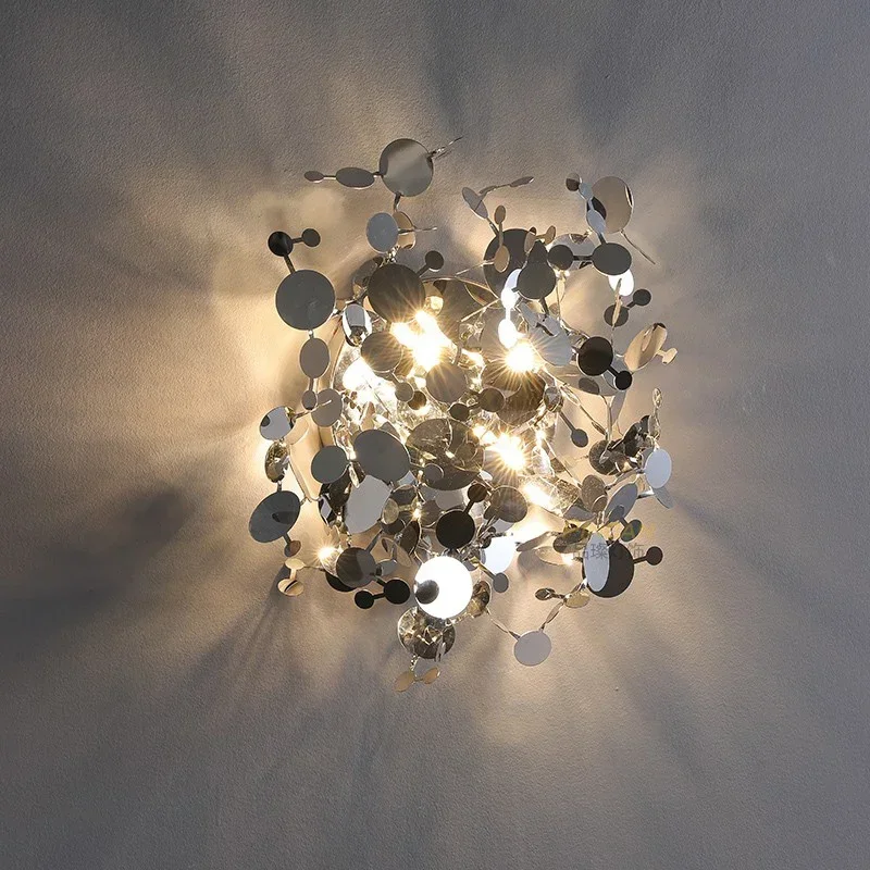 โคมไฟติดผนัง LED สแตนเลสทรงใบไ - Lighting Decoration On Wall บทวิจารณ์และราคา