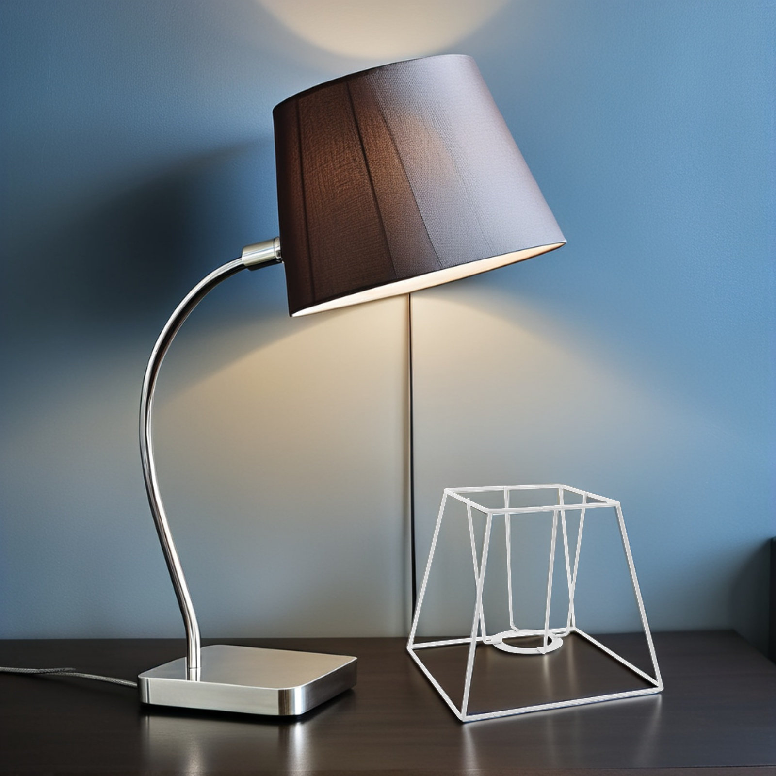 โครงโคมไฟลวดเหล็กรูปทรงเรขาคณิ - Geometric Lamp Shade บทวิจารณ์และราคา