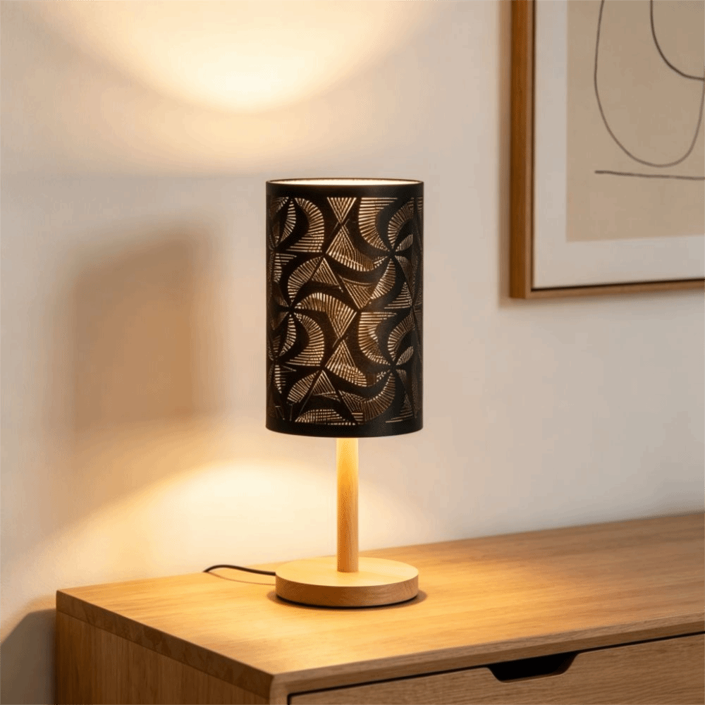 โคมไฟเหล็กแบบเรียบง่าย รูปแบบเ - Geometric Lamp Shade บทวิจารณ์และราคา