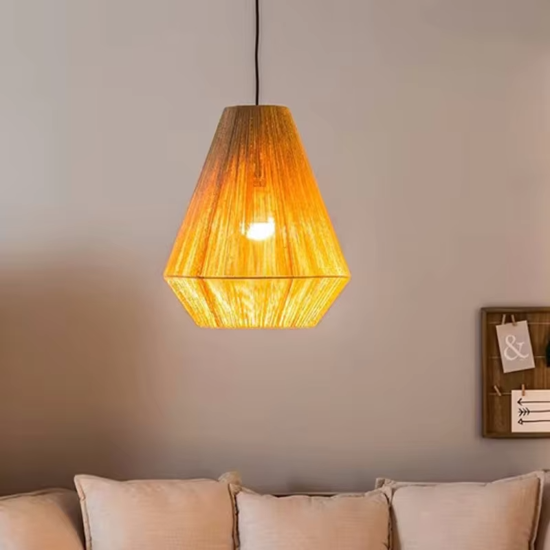 โคมไฟหวายทรงเรขาคณิตสไตล์โบโฮ  - Geometric Lamp Shade บทวิจารณ์และราคา