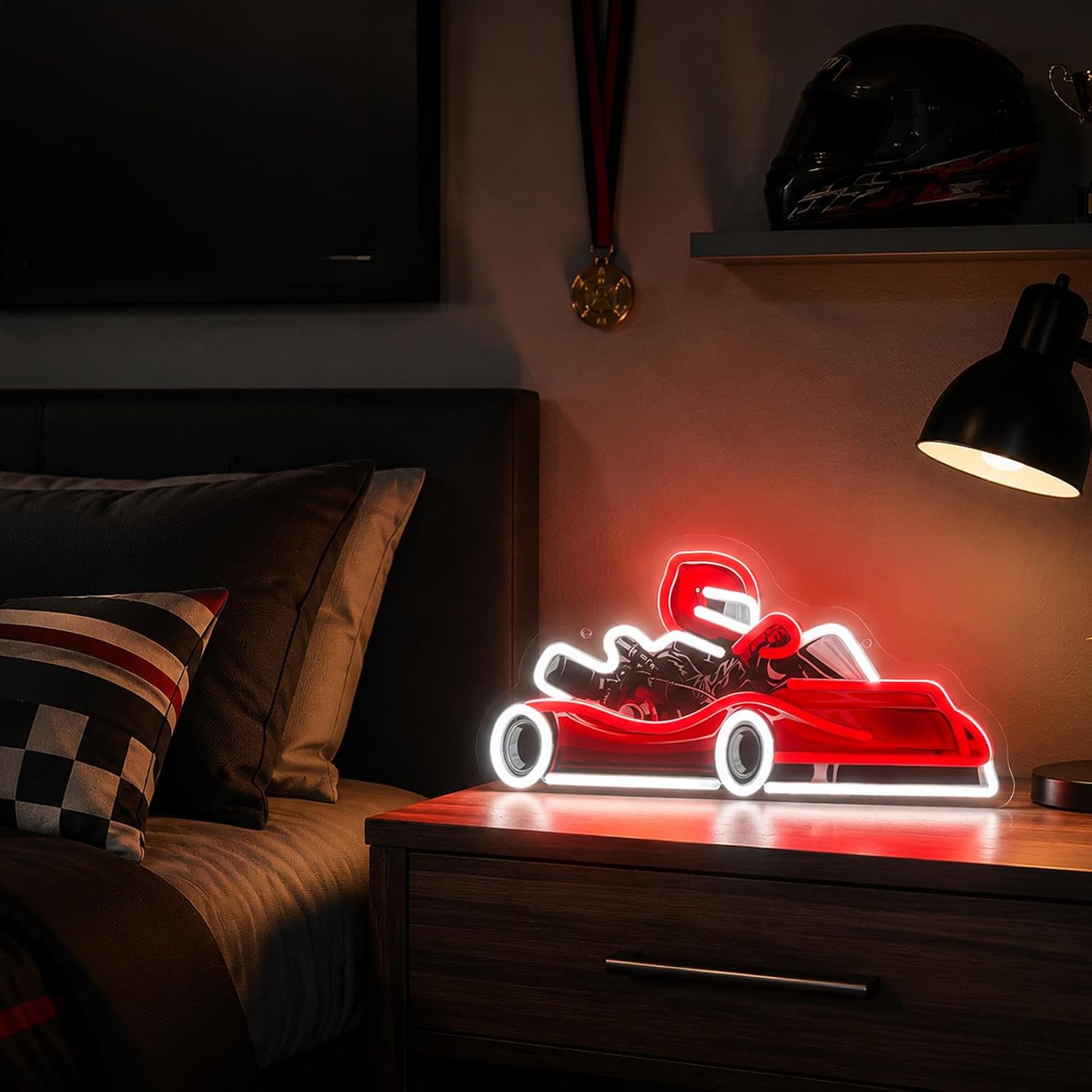 ป้ายไฟ LED รูปนักแข่งรถโกคาร์ท - Decor Kart Lighting บทวิจารณ์และราคา