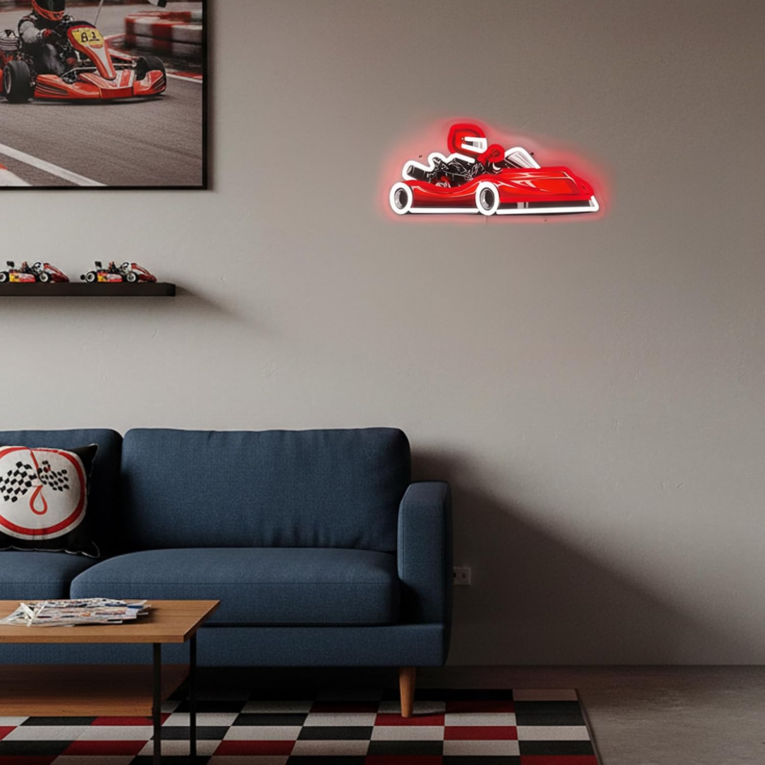 ป้ายไฟ LED รูปนักแข่งรถโกคาร์ท - Decor Kart Lighting บทวิจารณ์และราคา